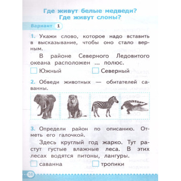 УМК Плешаков Окружающий мир 1 кл. Зачетные работы/Тихомирова (Экзамен)-2