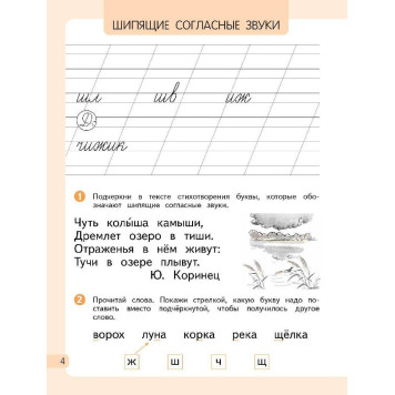 Андрианова, Илюхина Русский язык 1кл. Рабочая тетрадь в двух частях (Комплект) (Просв.)-1