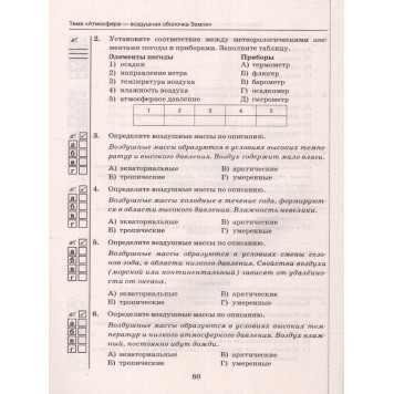 УМК Алексеев География 6 кл. Тесты/Николина (Экзамен)-1