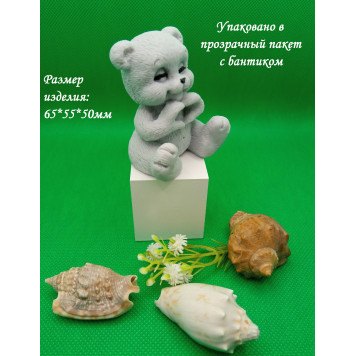 Подарочное мыло "Мишка с сердечком", ручная работа, сувенирное.-1