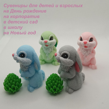 Сувенирное мыло ручной работы Зайка, подарочное мыло-3