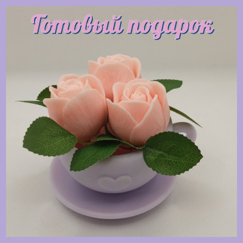 Букет из мыла, мыльные розы, сувенир из мыла-1