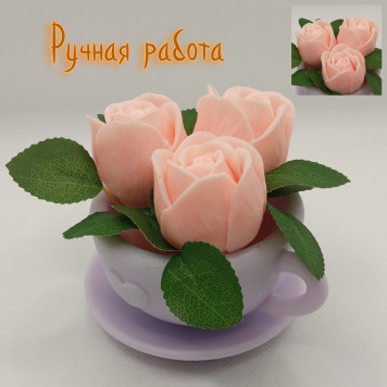 Букет из мыла, мыльные розы, сувенир из мыла-4