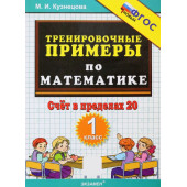Кузнецова Тренировочные примеры по математике 1 кл. Счет в пределах 20 (Экзамен)